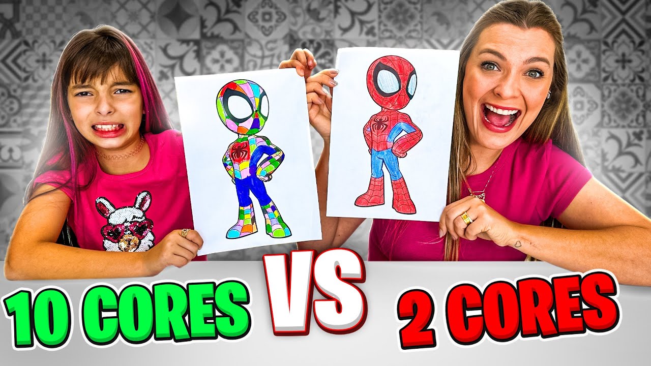 Desafio de Colorir: 1 Cor, 10 Cores ou 100 Cores? 🎨