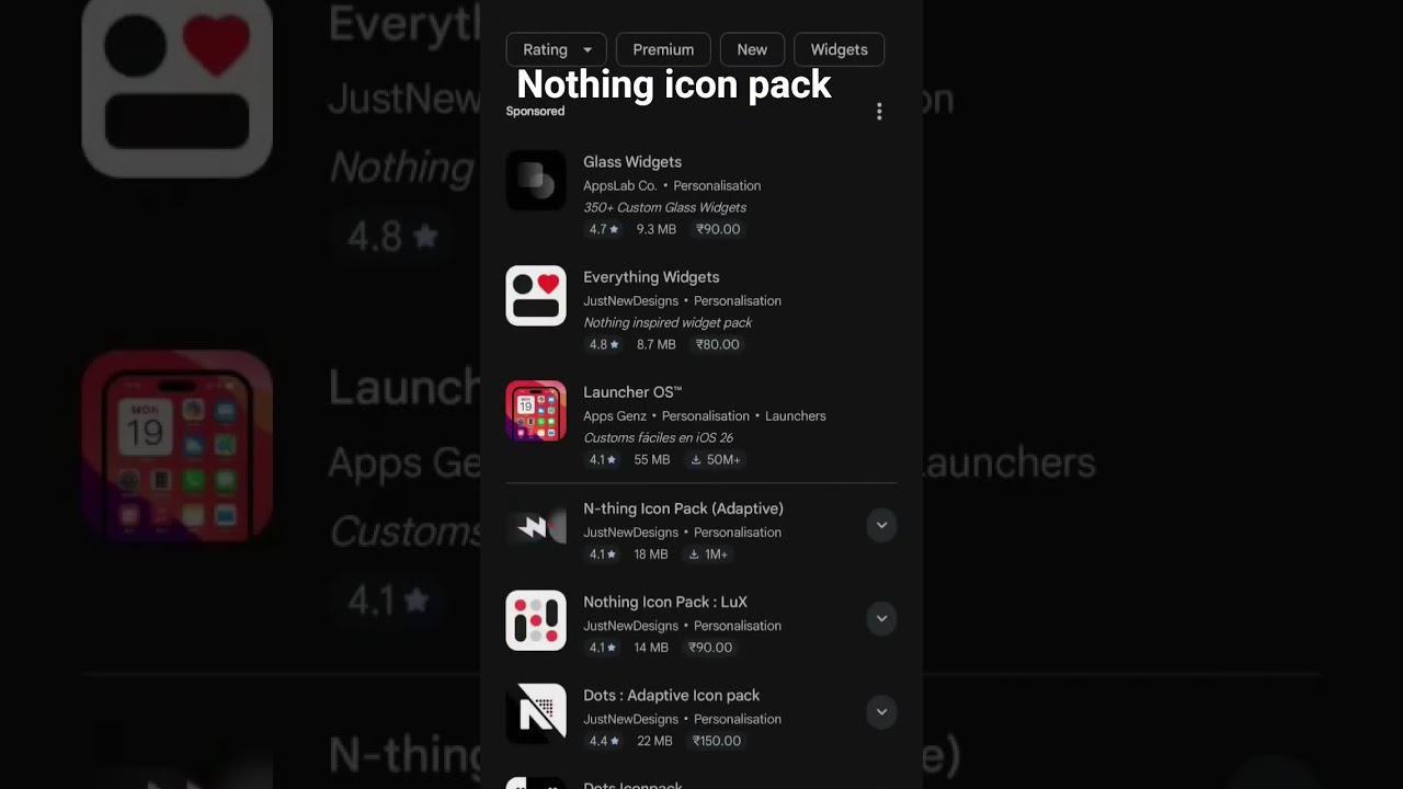Free Nothing Icon Pack Widget Installation 📱