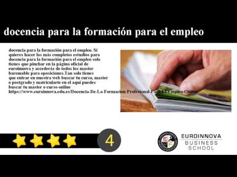 docencia para la formación para el empleo