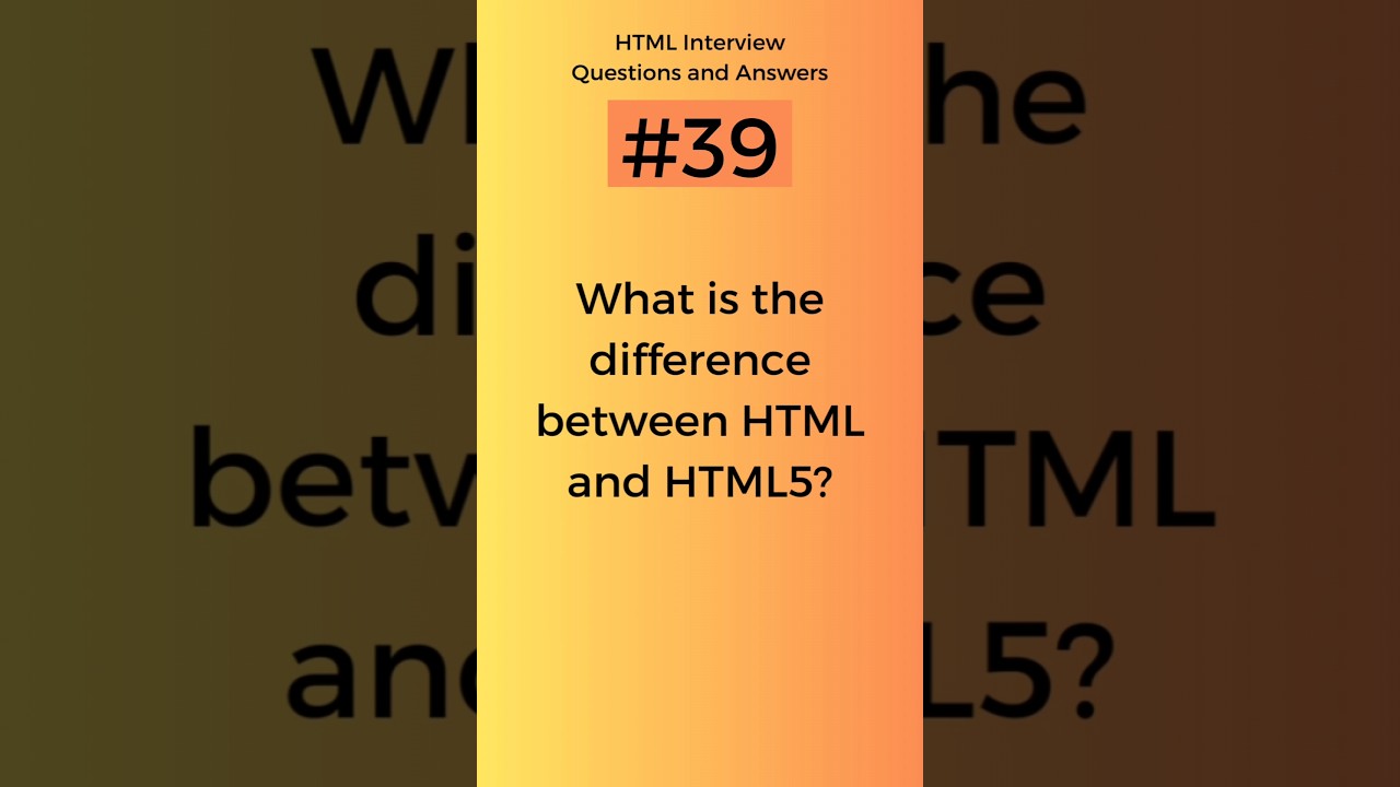 HTML vs HTML5: Key Differences Explained 🌐