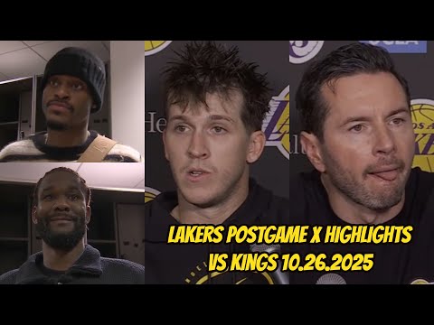 Lakers vs Kings | Postgame Interviews x Highlights: Vando, Ayton, Austin, Coach JJ Redick