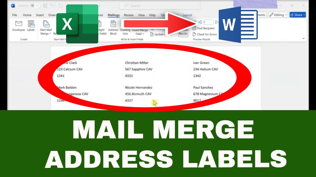 Create Address Labels with Mail Merge π§