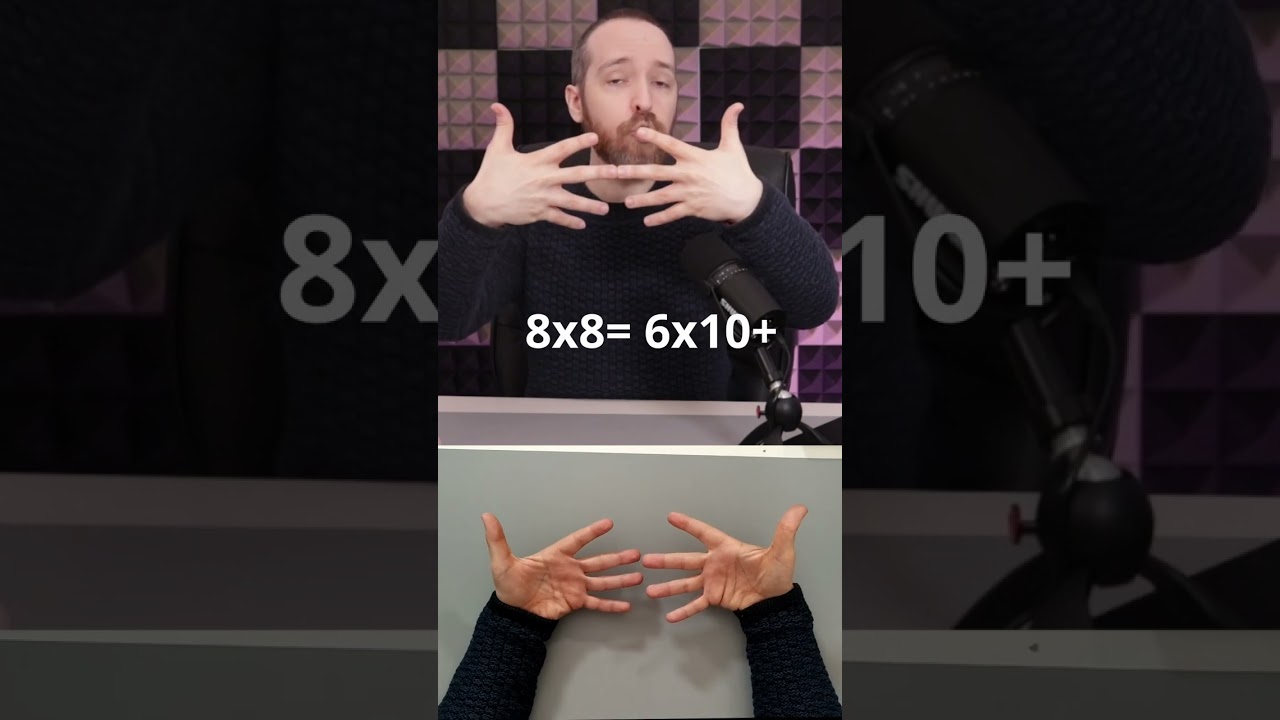 Multiplica con dedos usando método de Neper ✋