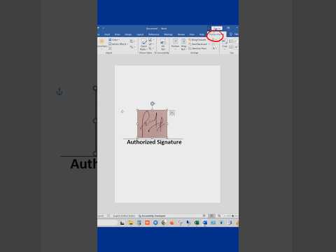 Remove Background From Scanned Signature in MS WORD | MS WORD.