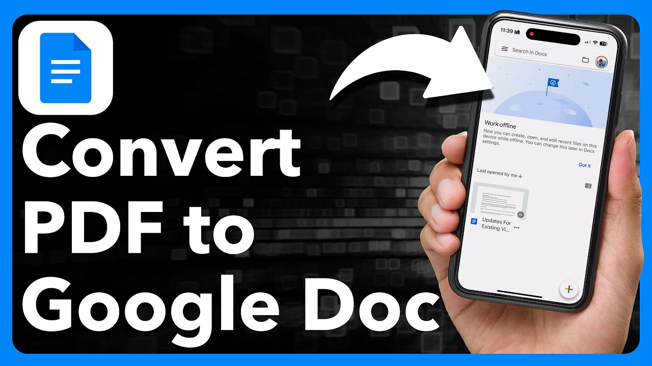 Converting PDF to Google Docs on iPhone