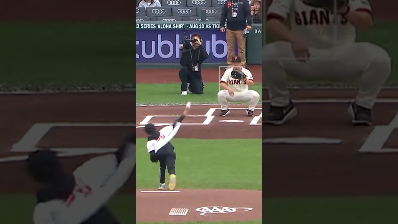 Incredible First Pitch Sparks Cheers at the Stadium ⚾