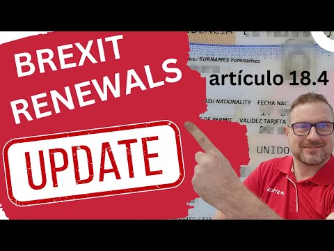 Brexit Withdrawal Agreement residency renewals MARCH 2025 UPDATE in Spain #upsticksspain #spain