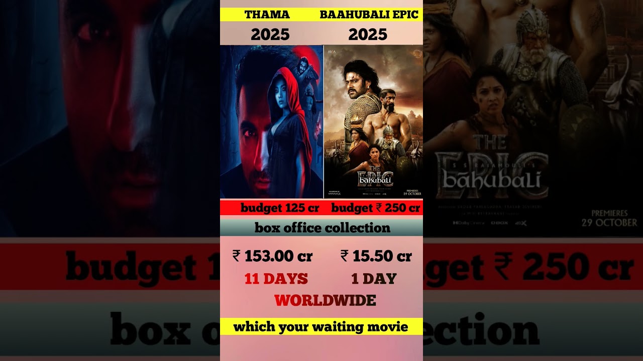Baahubali Epic vs Thama: Day 1 Box Office Clash π₯ | Worldwide Collections Compared