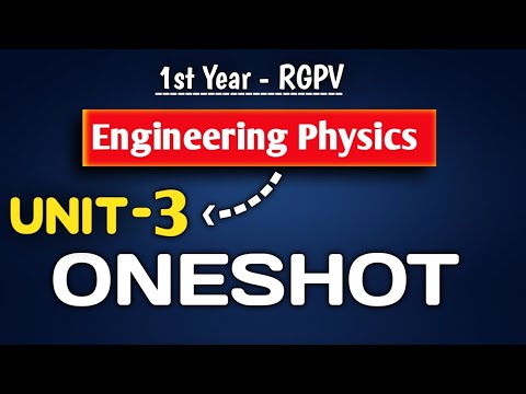 Oneshot Physics Unit 3 for RGPV B.Tech π