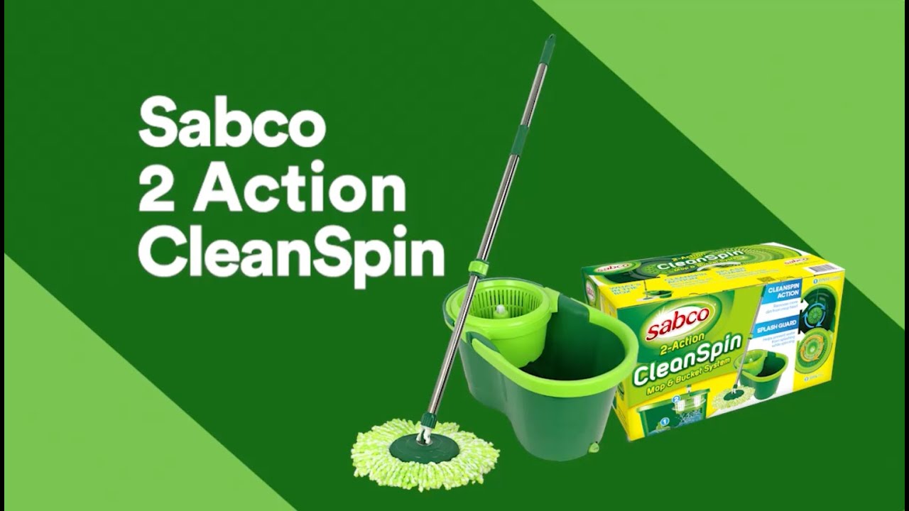 Sabco 2-Action CleanSpin Mop – Easy & Effective Cleaning