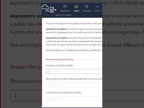Encryption - Crypto 101: Types of Encryption | Answer the Questions Series #shorts #thm