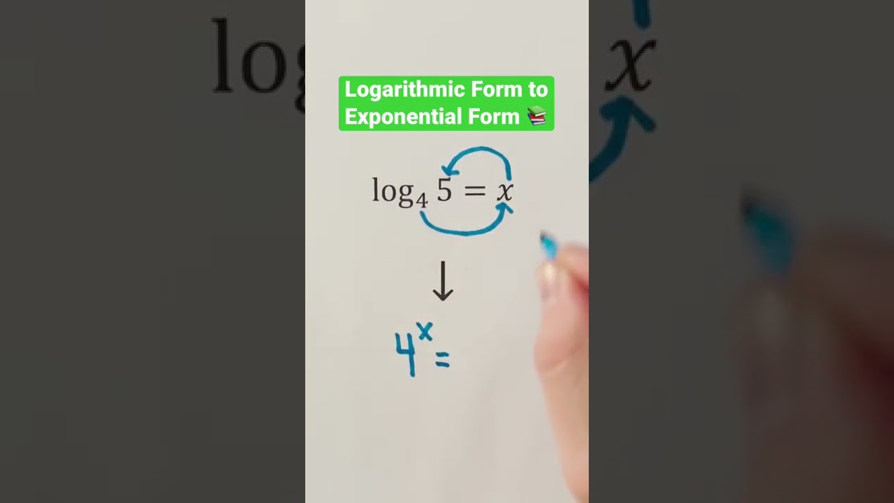Convert Logarithmic Form to Exponential Form in Easy Steps 📚