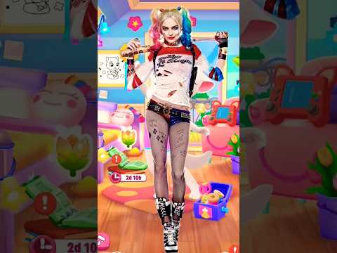 Harley Quinn makeover by My Talking Angela 2 #harleyquinn #makeup #mytalkingangela2 #cosplay