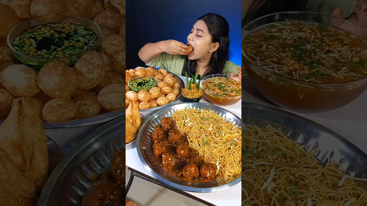 Spicy Golgappa & Manchurian Balls Food Challenge 🌶️