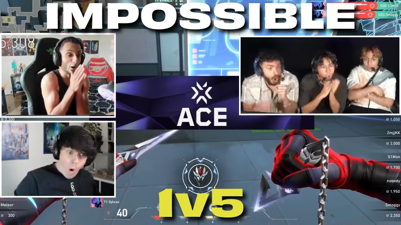 15 Valorant Pros React to Unwinnable 1v5 Clutches 🎮