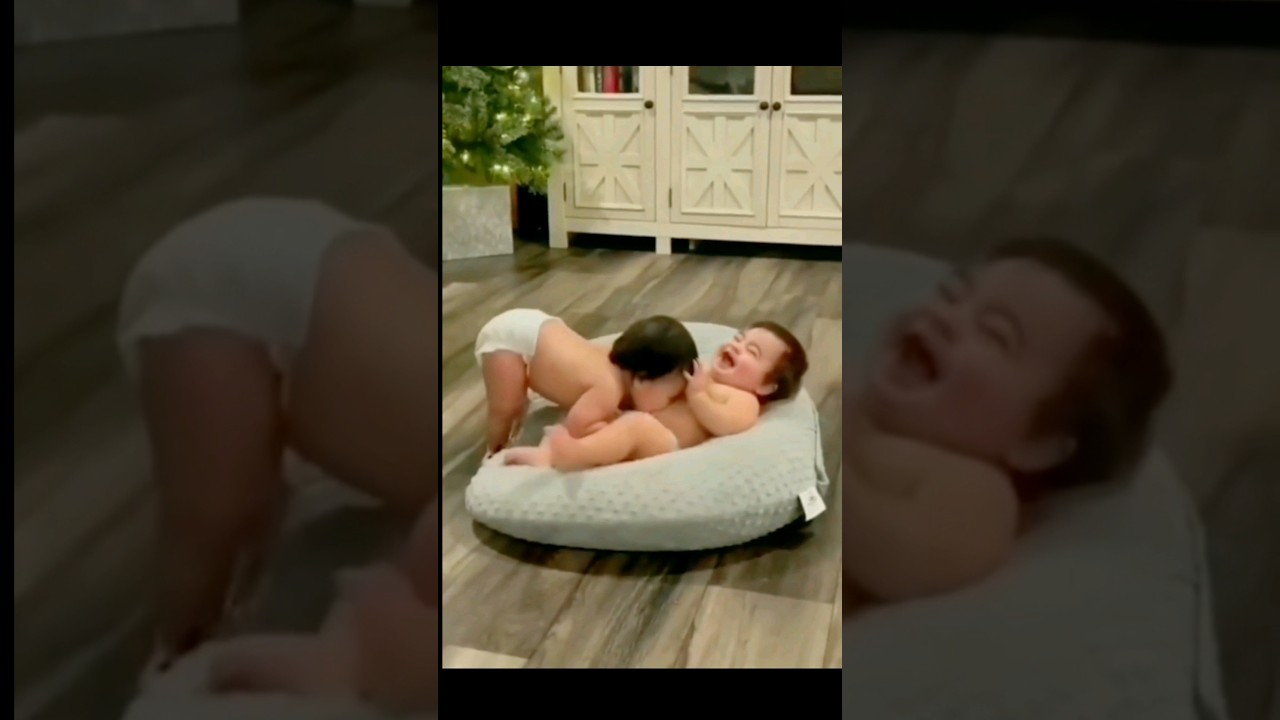 Hilarious Twin Babies Laughing 😂 #Shorts