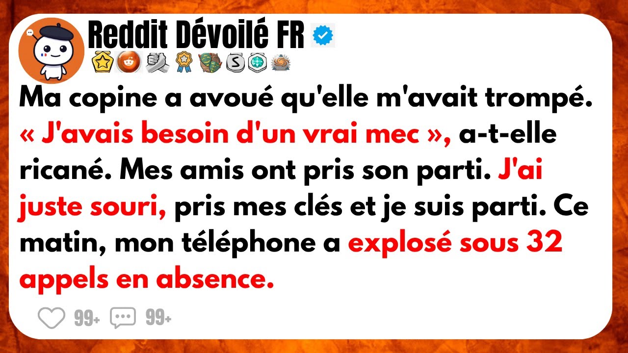 Ma copine m’a trompé, mes amis la soutiennent 😔