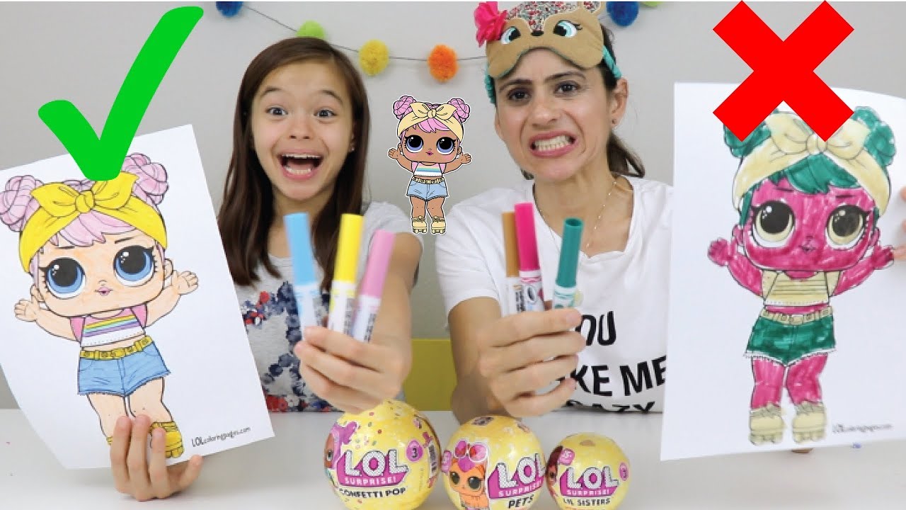 Desafio de Colorir com 3 Cores! 🌟 Edição LOL SURPRESA!!
