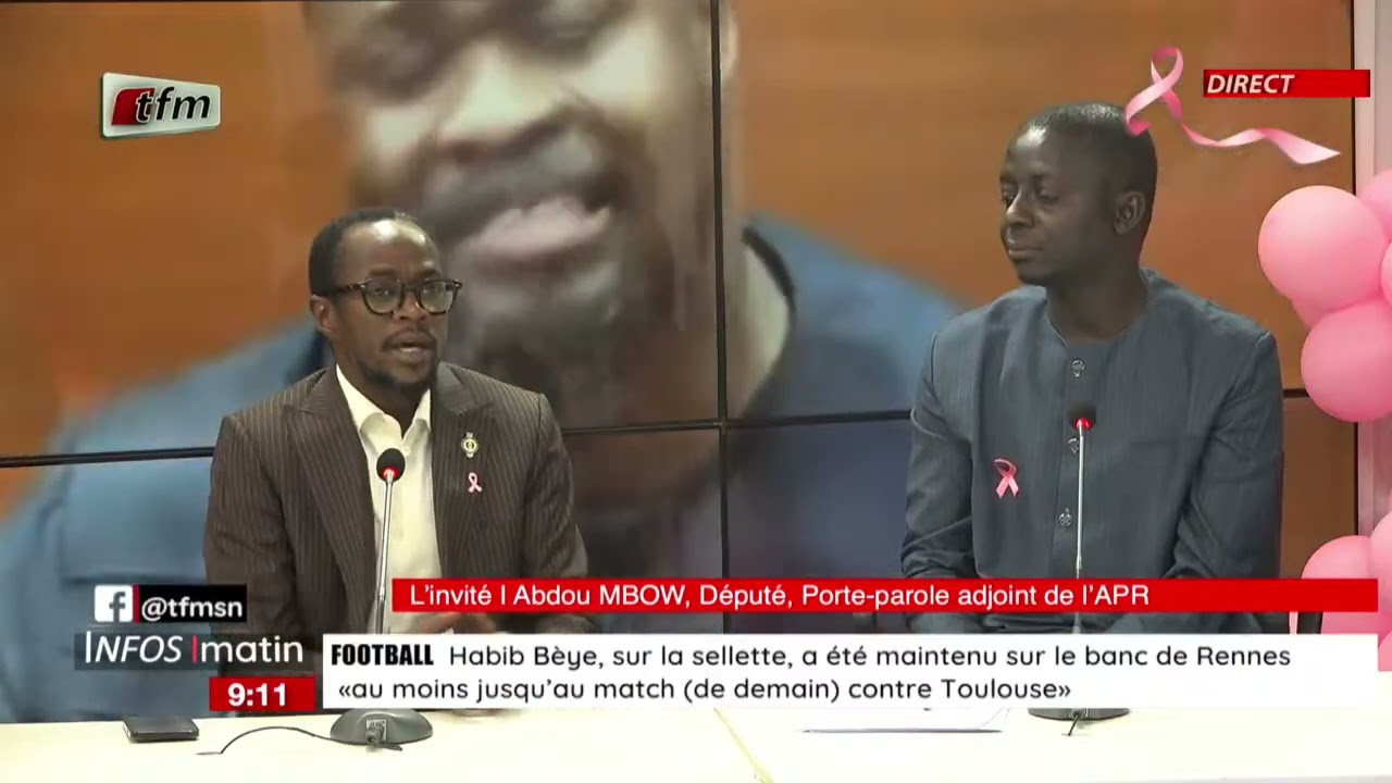Invité d'Infos Matin : Abdou MBOW, Député et Porte-parole adjoint de l'APR - 28 Octobre 2025