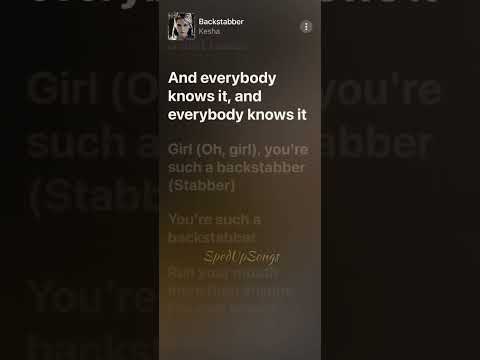 Backstabber Sped Up - Kesha
