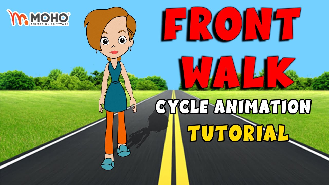 Moho Pro Front Walk Cycle Animation Tutorial 🚶‍♂️