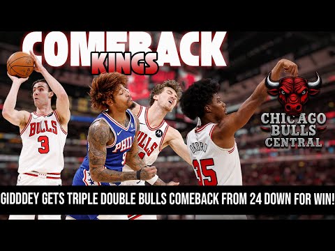 Josh Giddey Gets Triple Double As Bulls Complete Comeback Win! 