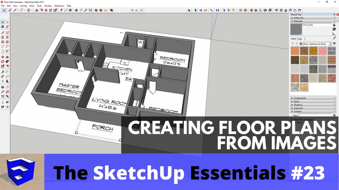 SketchUp Floor Plans from Images | Tutorial #23 🏠