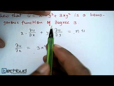 Mathematics: Illustration on Euler's Theorem on Homogeneous Function