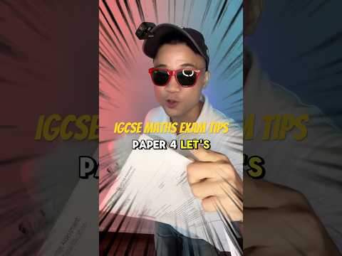 TIPS FOR 0580 IGCSE MATHS (EXTENDED) P4! #maths #igcse