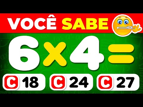 Você é Bom em Multiplicação? ✖️🤓 Acerte Tudo e Prove! | Quiz de Matemática (3º ao 6º ano)