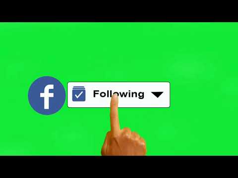Download Facebook Follow Button Green Screen Animation