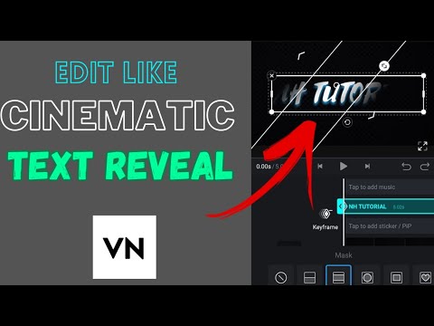 Cinematic text reveal in vn video editor|How to make cinematic name intro|Latest video editing trick