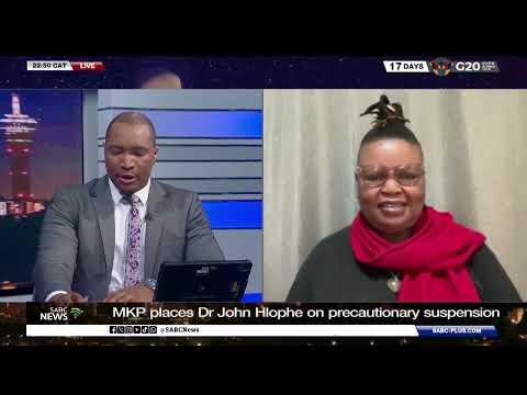 Dr Fikile Vilakazi Discusses Dr John Hlophe's Suspension