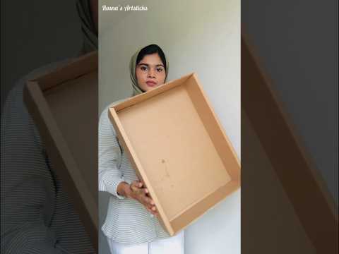 Diy organizer from empty cardboard box | storage box | best out of waste #shorts #diy #craftideas