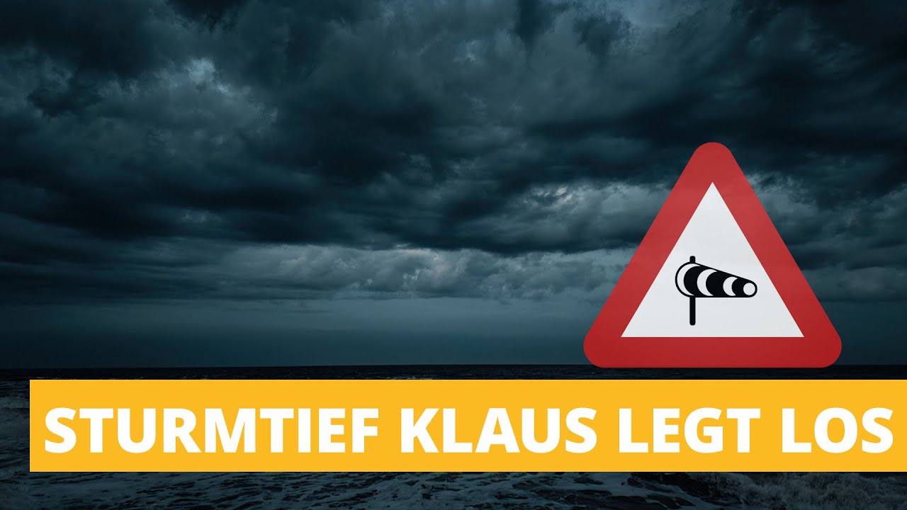 Sturmtief KLAUS bringt Regen & Wind am Dienstag 🌧️
