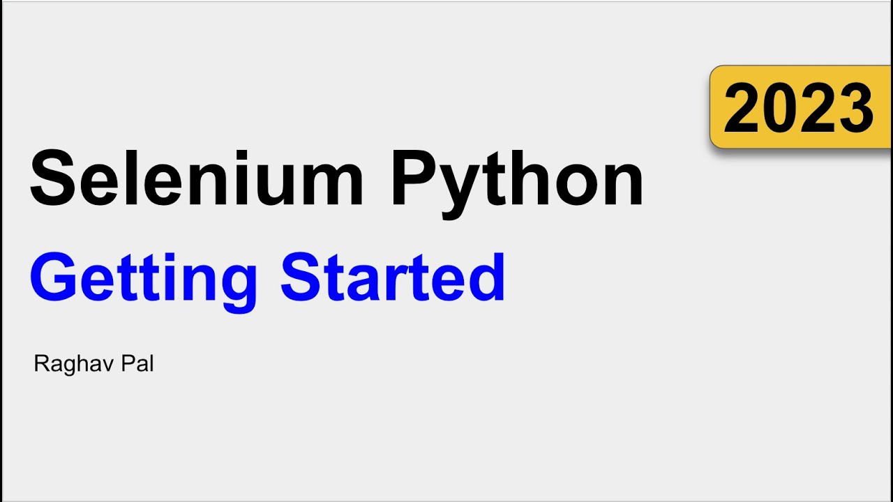 1 Getting Started with Selenium Python Setup 🐍