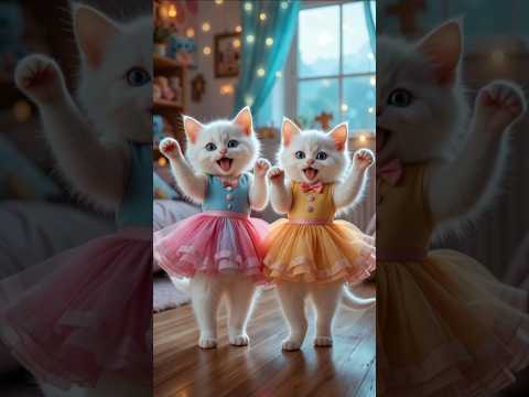 Tow Cute Cat's Dance 😹😻 || patli kamariya mor hai hai song || cat dance #catshorts #cute #ytshort
