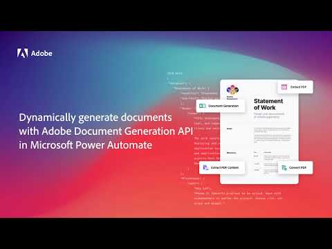 Dynamically generate documents with Adobe Document Generation API in Microsoft Power Automate