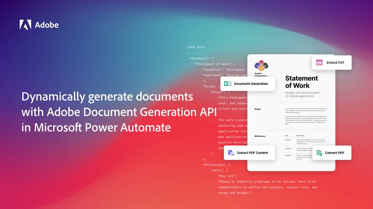 Creating Dynamic Documents with Adobe Document Generation API in Microsoft Power Automate