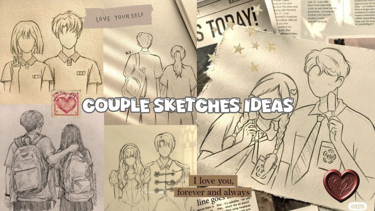 Couple Sketch Ideas 💌 Must Watch!