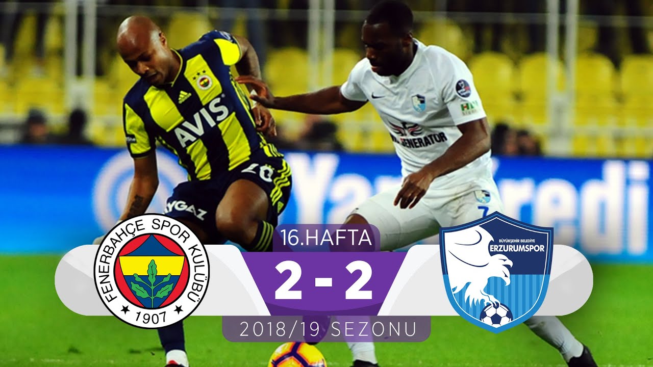 Fenerbahçe vs BB Erzurumspor 2-2 | 16. Hafta 2018/19