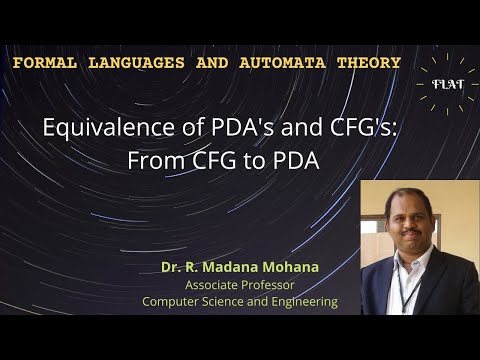 Formal Languages & Automata Theory | Lect-33. Equivalence of PDA's & CFG's: Conversion of CFG to PDA