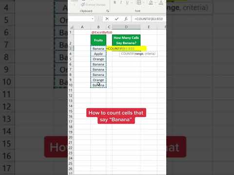 COUNTIF function in Excel! #excel