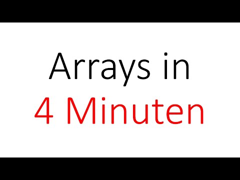Arrays/Felder in 4 Minuten | Algorithmen und Datenstrukturen
