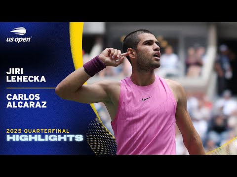 Jiri Lehecka vs. Carlos Alcaraz Highlights | 2025 US Open Quarterfinal