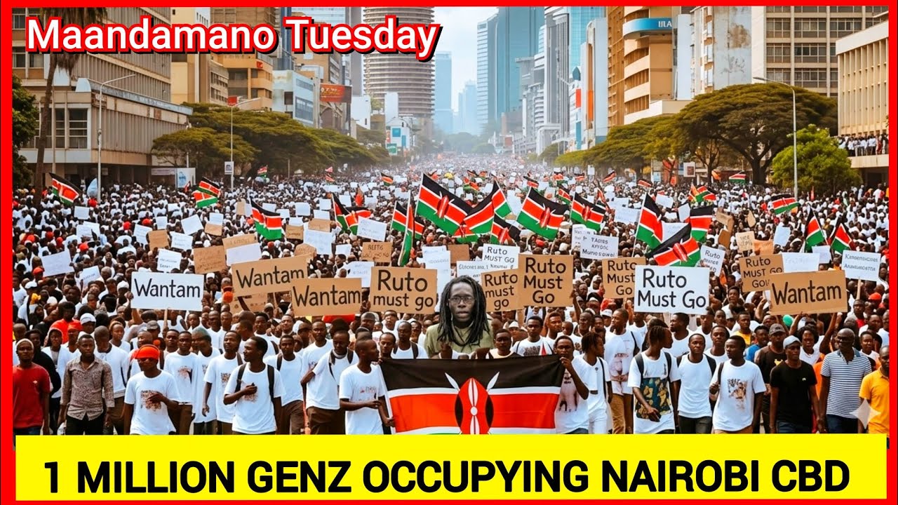 happening now live! 1 million Genz occupying Nairobi CBD now, Ruto must go chants, current situation
