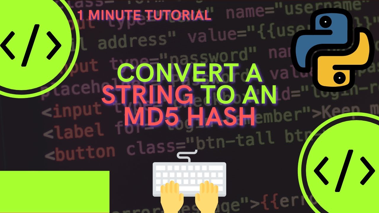 Convert String to MD5 Hash in Python π