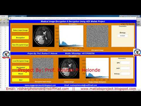 Medical Image Encryption Using AES | AES Image Encryption Decryption Using Matlab Code