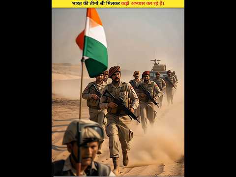 भारत की तीनों सेना मिलकर कड़ी अभ्यास कर रहे हैं। #shorts