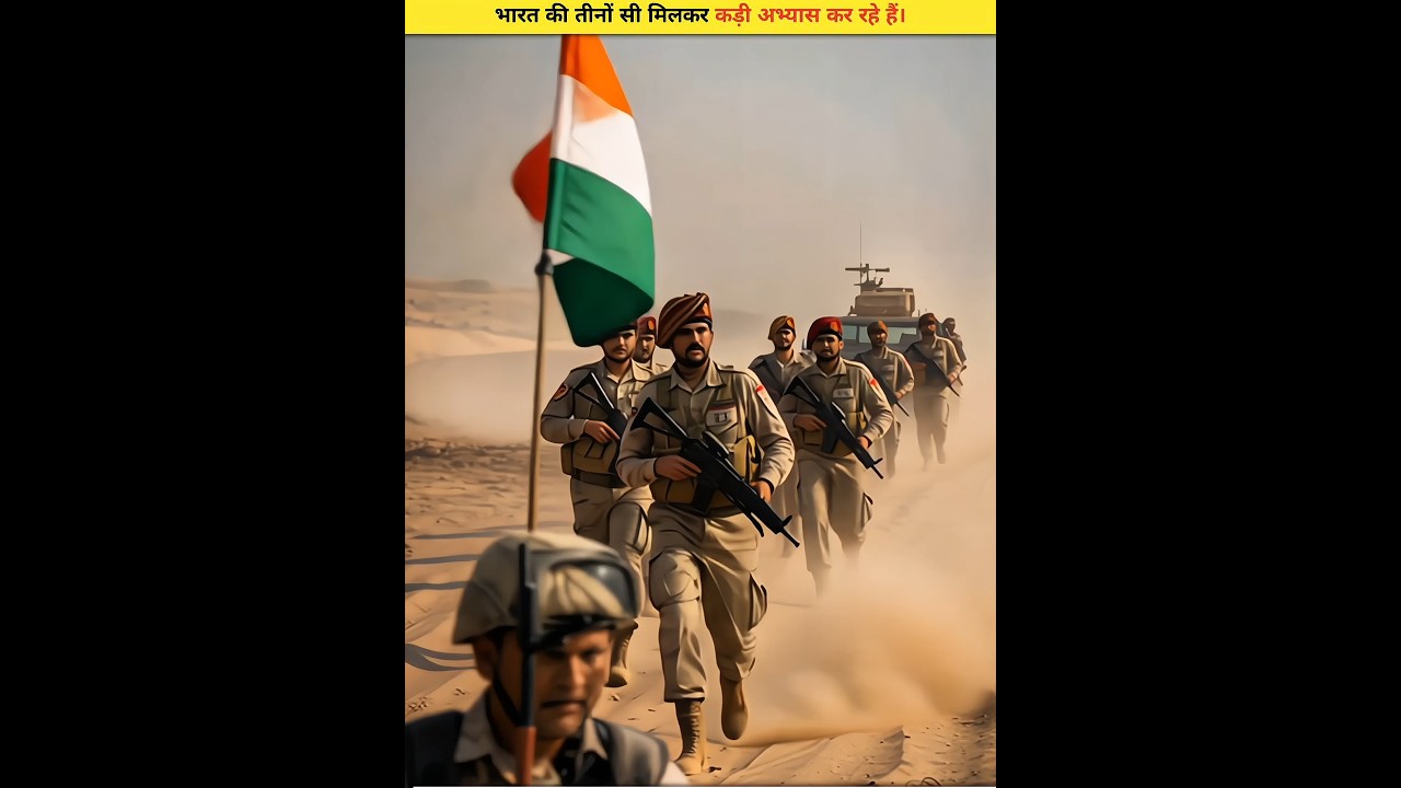 भारत की तीनों सेनाएं मिलकर कर रही हैं शक्तिशाली संयुक्त अभ्यास 🇮🇳